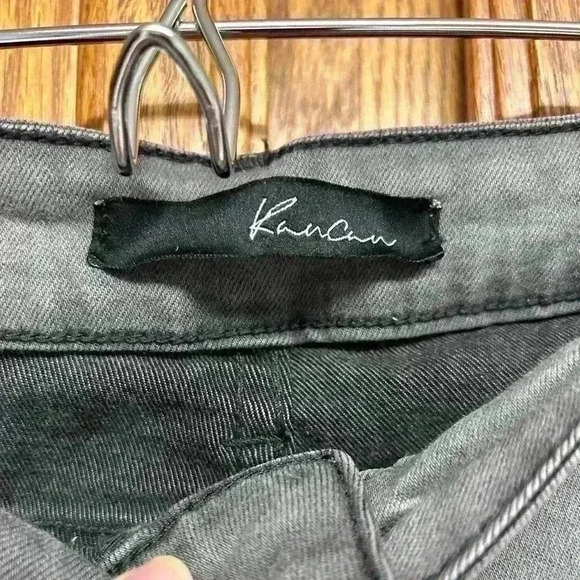 Women’s‎ gray cropped Kancan stretchy jeans with zipper bottom size XL - Picture 4 of 4